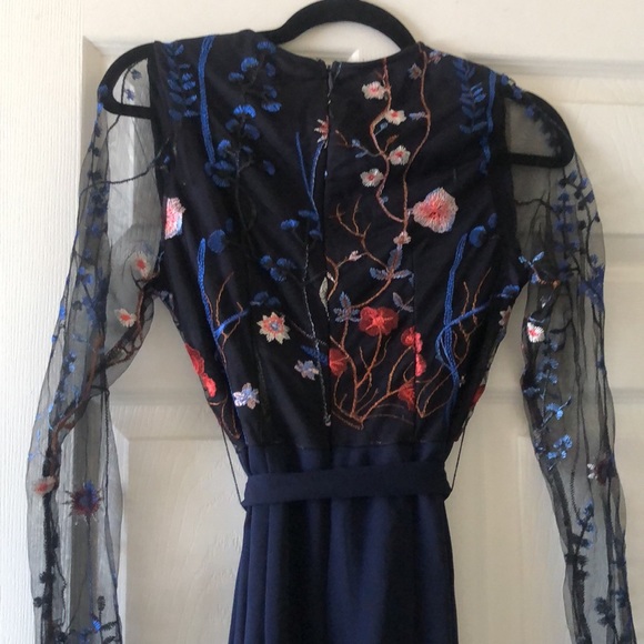 blue shein flower dress - Picture 4 of 5